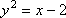 y^2 = x - 2