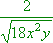 2/sqrt(18x^2y)