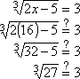 cbrt(27) =? 3