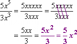 (5xx) / 3 = (5x^2) / 3 = (5/3)x^2