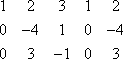 ( 1 2 3 1 2 )( 0 -4 1 0 -4 )( 0 3 -1 0 3 )
