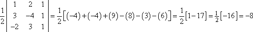 (1/2) D = –8