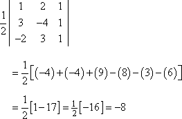 (1/2) D = −8