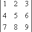 new matrix, the minor M_2,4, equals [[1 2 3][4 5 6][7 8 9]]