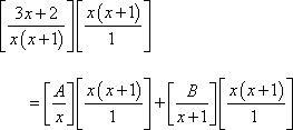multiply each term by [x(x + 1)] / 1