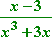 (x - 3) / (x^3 + 3x)