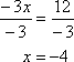 x = −4