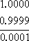 1.0000 - 0.9999 = 0.0001