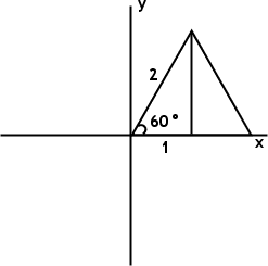 triangle placed into first quadrant