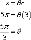 5π = (θ)(3), so (&theta) = (5/3)π
